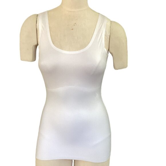 Maidenform L Shapewear White Wide Strap Tank Top Tagless  21J - Picture 1 of 6